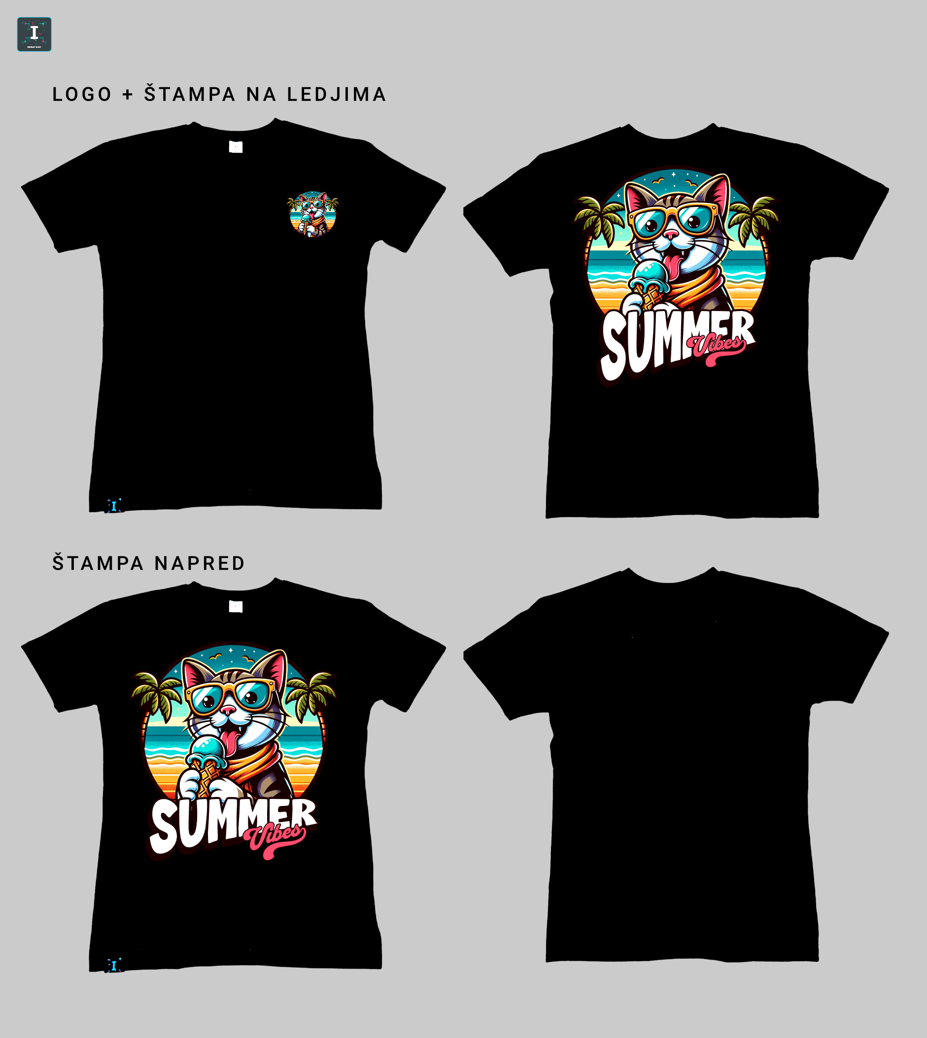 Summer vibes cat - Majica - Slika 2